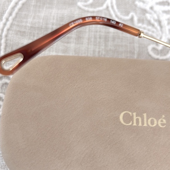 Chloe Authentic NWOT CE169S Sunglasses with Multicolor Accents,Tan Case & COA - Picture 6 of 11